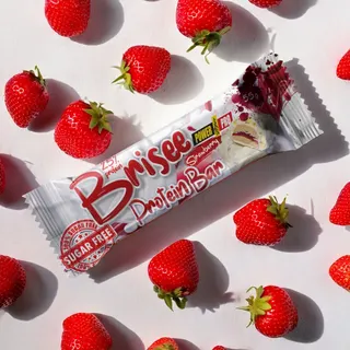 Батончик Power Pro Brisee Protein Bar 25% Sugar Free, 55 грам - Полуниця