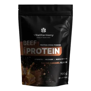Яловичий гідролізат VitalHarmony Beef Protein, 700 грам - Солона карамель Пошкоджений
