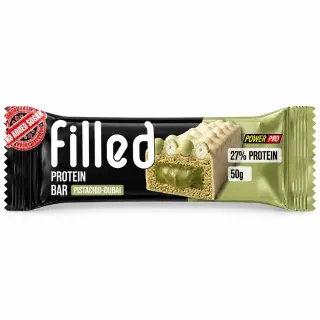 Протеїновий батончик Power Pro Filled Protein Bar 27% No Added Sugar, 50 грам - Фісташка-Дубай