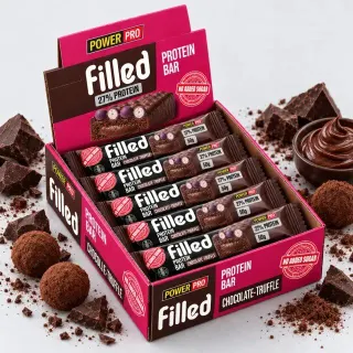 Протеїновий батончик Power Pro Filled Protein Bar 27% No Added Sugar, 10*50 грам - Шоколад-трюфель