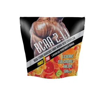 Амінокислота BCAA Power Pro BCAA, 500 грам - Фруктовий пунш