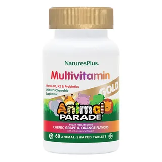 Вітаміни та мінерали Natures Plus Animal Parade GOLD Multivitamin Children’s Chewables, 60 жувальних таблеток - Асорті