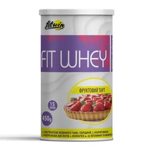 Функціональний протеїновий коктейль FitWin FitWhey, 450 грам - Фруктовий тарт