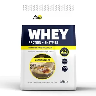 Протеїн FitWin Whey Protein + Enzymes, 900 грам - Крем брюле