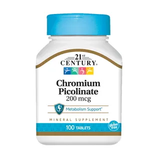 Вітаміни та мінерали 21st Century Chromium Picolinate 200 mcg, 100 таблеток