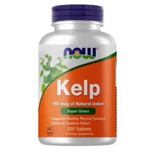 Вітаміни та мінерали NOW Kelp 150 mcg, 200 таблеток