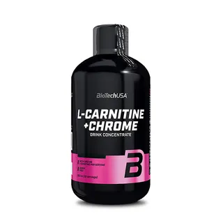 Жироспалювач BioTech L-Carnitine + Chrome, 500 мл - Апельсин