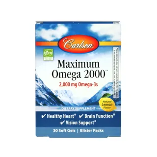 Жирні кислоти Carlson Labs Maximum Omega 2000 mg, 30 капсул