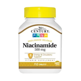 Вітаміни та мінерали 21st Century Niacinamide 500 mg, 110 таблеток