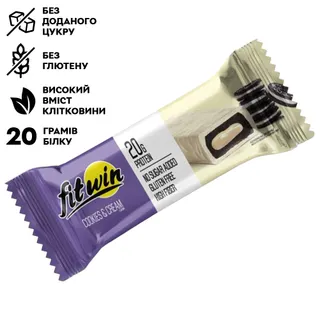 Протеїновий батончик FitWin Protein Bar 33%, 60 грам - Печиво-крем з начинкою