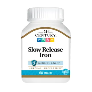 Вітаміни та мінерали 21st Century Slow Release Iron, 60 таблеток