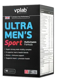 Вітаміни та мінерали VPLab Ultra Mens Sport Multivitamin, 90 каплет