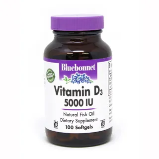 Вітаміни та мінерали Bluebonnet Nutrition Vitamin D3 5000IU, 100 капсул
