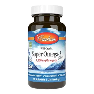 Жирні кислоти Carlson Labs Super Omega-3 Gems 1200 mg Wild Caught, 50 капсул