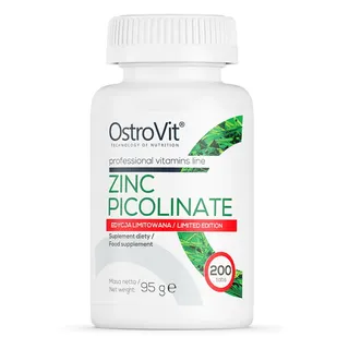 Вітаміни та мінерали OstroVit Zinc Picolinate, 200 таблеток