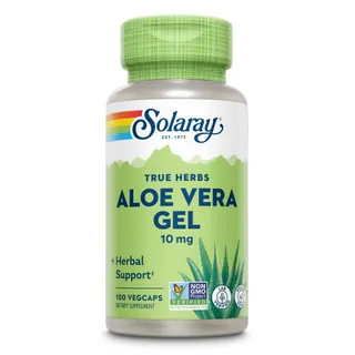 Натуральна добавка Solaray True Herbs Aloe Vera Gel 10 mg, 100 вегакапсул