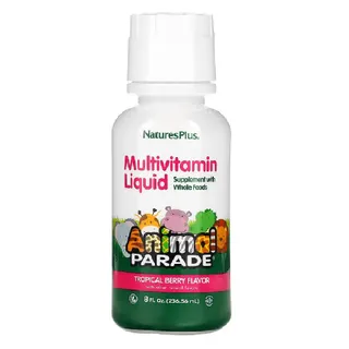 Вітаміни та мінерали Natures Plus Animal Parade Multivitamin Children’s Liquid, 236 мл - Тропічні ягоди