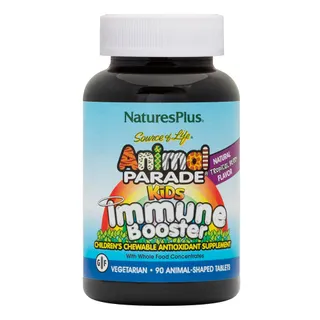 Вітаміни та мінерали Natures Plus Animal Parade Immune Booster Chewables, 90 жувальних таблеток - Тропічні ягоди