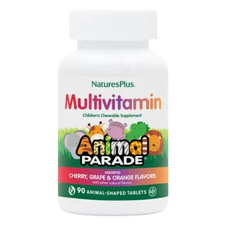 Вітаміни та мінерали Natures Plus Animal Parade Multivitamin Children’s Chewables, 90 жувальних таблеток - Асорті