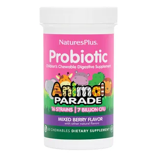 Дитячий пробіотик Natures Plus Animal Parade Probiotic, 30 жувальних таблеток - Ягоди