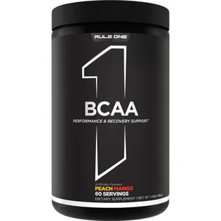Амінокислота BCAA Rule 1 BCAA, 60 порцій - 480 г Манго-персик
