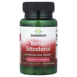 Бета-ситостерин Swanson Beta-Sitosterol 160 mg Maximum Strength, 60 капсул з комплексу фітостеролів