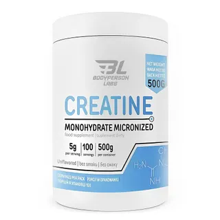 Моногідрат креатину Bodyperson Labs Labs Creatine Monohydrate, 500 грам - Без смаку для підтримки мозку та серця