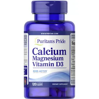 Вітаміни та мінерали Puritan's Pride Calcium Magnesium Vitamin D3, 120 каплет