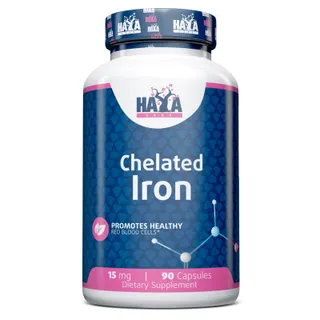 Залізо Haya Labs Chelated Iron 15 mg, 90 капсул