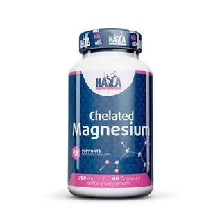 Хелат магнію Haya Labs Chelated Magnesium 200 mg, 60 капсул