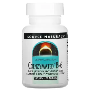 Вітаміни та мінерали Source Naturals Coenzymated Vitamin B6 100 mg, 60 таблеток