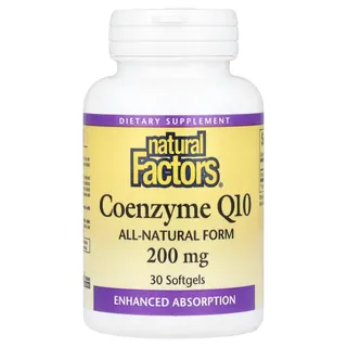 Коензим Q10 Natural Factors Coenzyme Q10 200 mg, 30 капсул