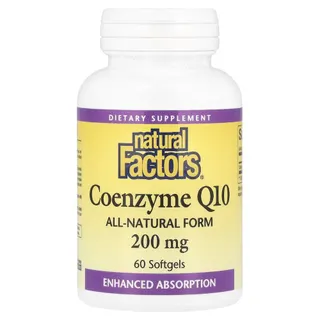 Коензим Q10 Natural Factors Coenzyme Q10 200 mg, 60 капсул