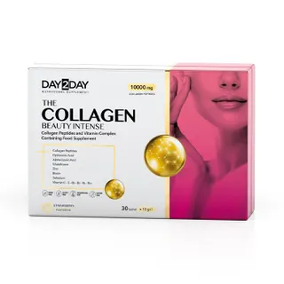 Колаген Orzax Day2Day The Collagen Beauty Intense Bovine, 30 пакетиків - Полуниця для підтримки здоров'я шкіри