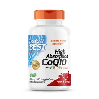 Натуральна добавка Doctor's Best CoQ10 400 mg with BioPerine, 180 вегакапсул