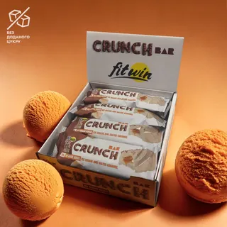 Батончик FitWin Crunch Bar 25%, 12*50 грам - Морозиво-солона карамель
