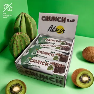 Батончик FitWin Crunch Bar 25%, 12*50 грам - Ківі-кактус
