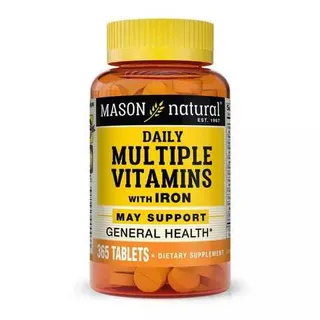 Вітаміни та мінерали Mason Natural Daily Multiple Vitamins with Iron, 365 таблеток