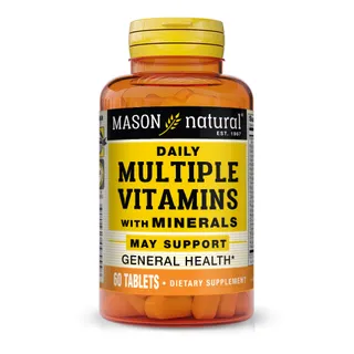 Вітаміни та мінерали Mason Natural Daily Multiple Vitamins with Minerals, 60 таблеток