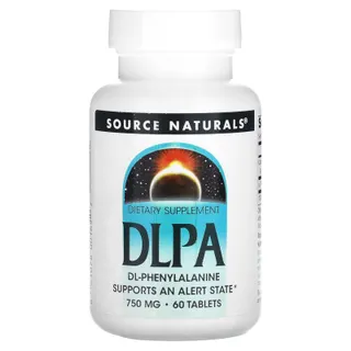 Амінокислота Source Naturals DLPA 750 mg, 60 таблеток