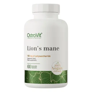 Екстракт гриба левової гриви OstroVit Vege Lion's Mane, 60 вегакапсул для підтримки пам'яті та концентрації уваги