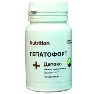 Амінокислота EntherMeal Гепатофорт + Детокс, 60 капсул