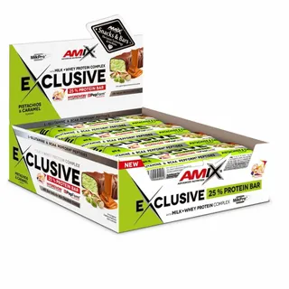 Батончик AMIX Exclusive Protein Bar, 12*85 грам - Фісташковий крем