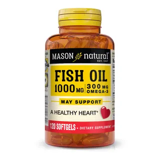 Жирні кислоти Mason Natural Fish Oil 1000 mg Omega-3 300 mg, 120 капсул