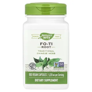 Корень гірчака багатоквіткового Nature's Way Fo-Ti Root, 100 вегакапсул для підтримки волосся, шкіри та нігтів