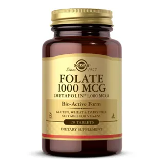 Вітаміни та мінерали Solgar Folate 1000 mcg (Metafolin 1000 mcg), 120 таблеток