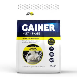 Гейнер FitWin Gainer Multi-Phase, 1.5 кг - Ванільне морозиво