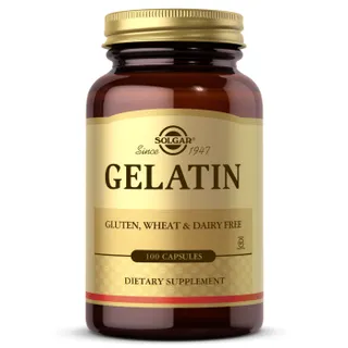 Препарат для суглобів і зв'язок Solgar Gelatin, 100 капсул