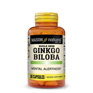 Натуральна добавка Mason Natural Ginkgo Biloba Whole Herb, 60 капсул