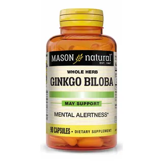 Натуральна добавка Mason Natural Ginkgo Biloba Whole Herb, 90 капсул